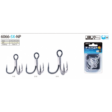 Hook BKK Fangs Treble 6066 5X NP
